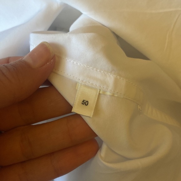 Jil Sander + Men’s Organic Natural Line Cotton Button Down Shirt Short Sleeve 50 - Picture 9 of 9